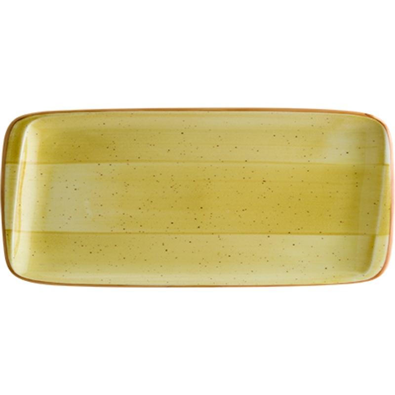 Aura Amber Moove Rectangular Plate 34x16cm