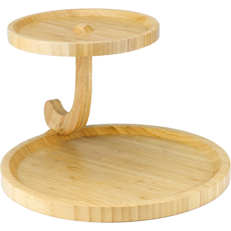 Bamboo 2 tier buffet stand 29cm