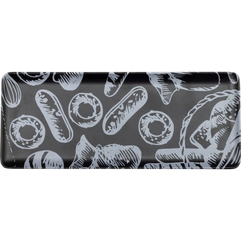 Rectangular melamine platter "Bakery" 32.5x13.3cm