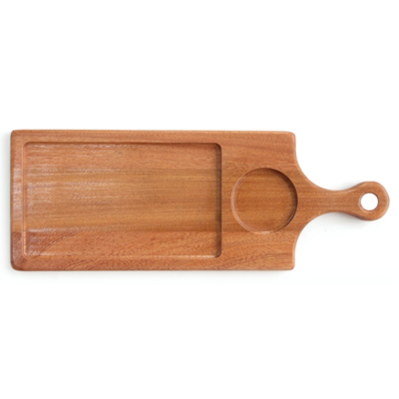 Wooden serving board with handle 40cm