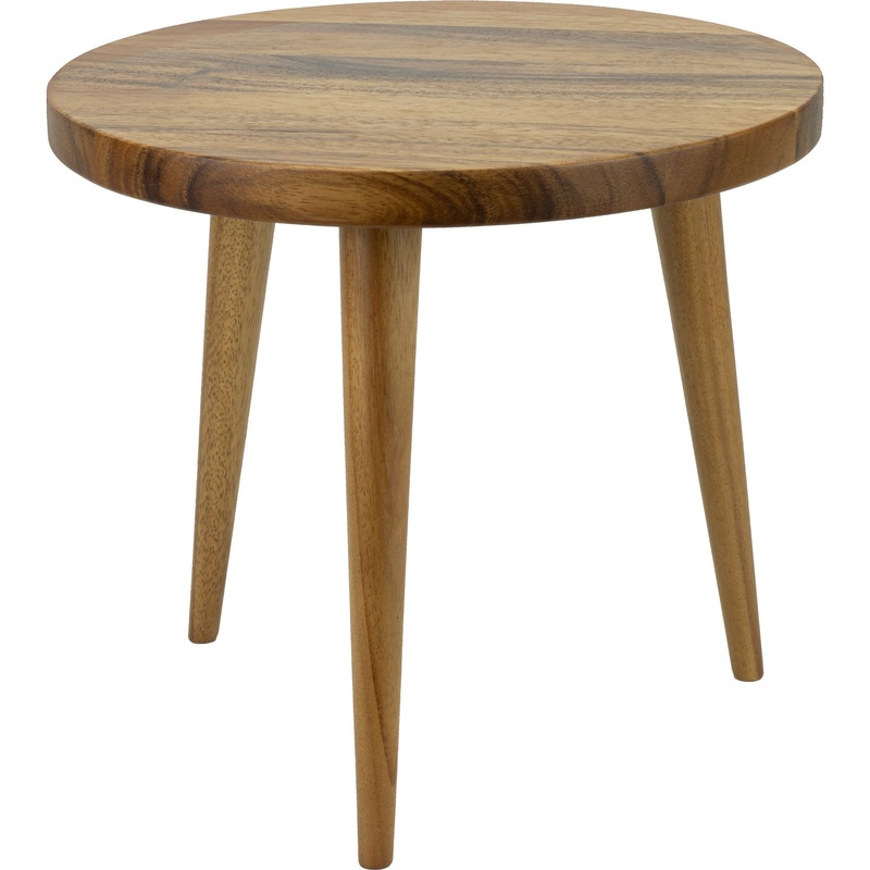 Acacia round buffet stand 28x25cm