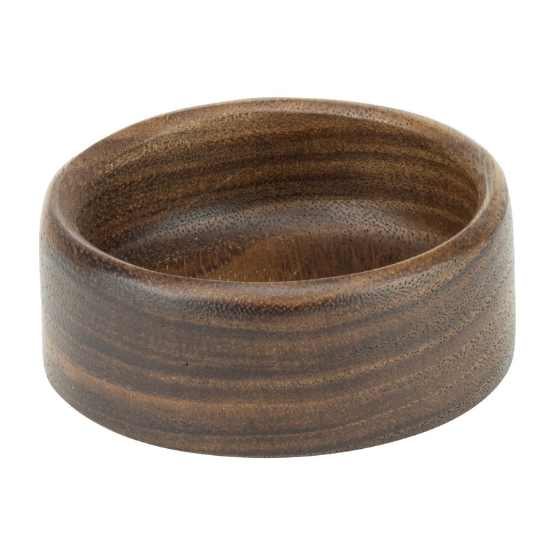 acacia round deep serving dish 10.3cm
