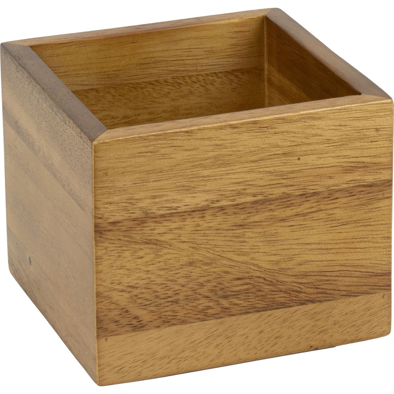Acacia square buffet stand 12x10cm