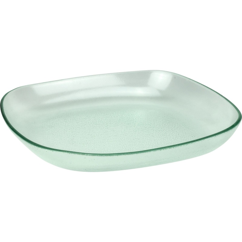 Glass deep platter 31x31cm