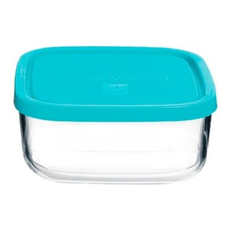 Square glass storage box 15x6.4cm 1 litre