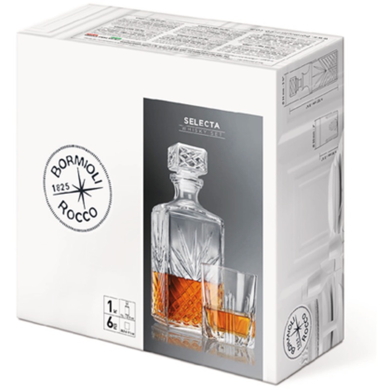 Whisky decanter and glasses 7 pc set
