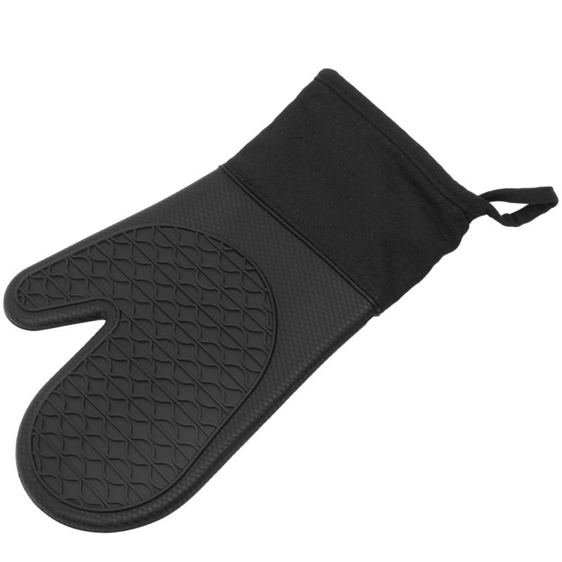 Silicon oven glove black