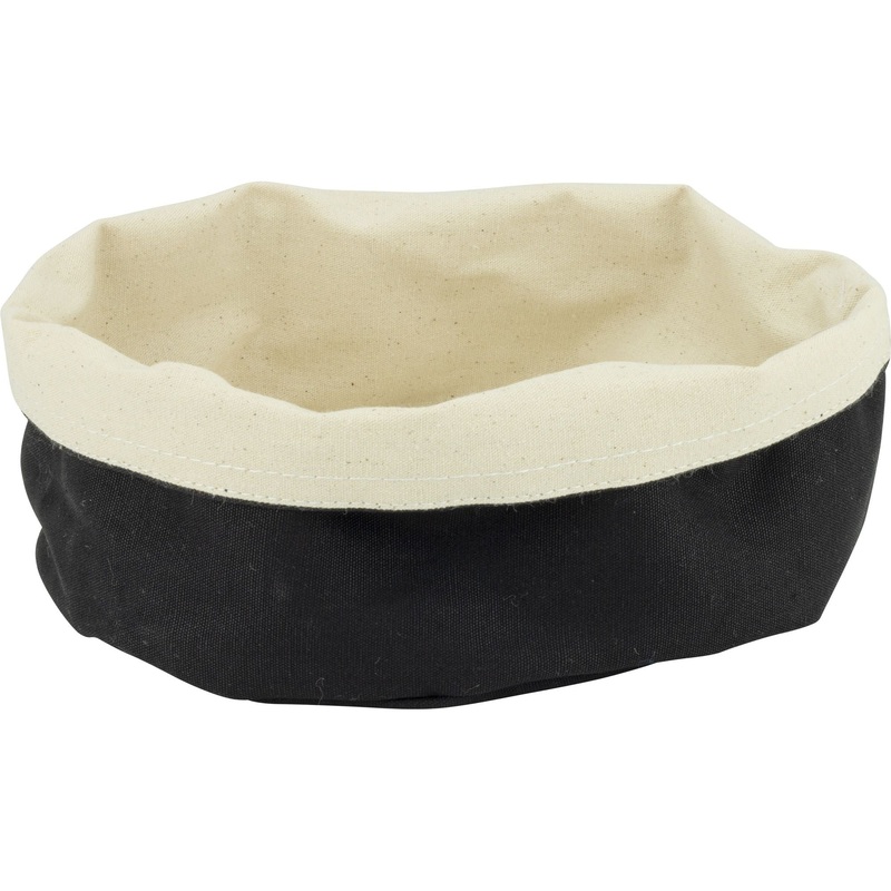 Textile bread basket "Black-Latte" 20x15cm