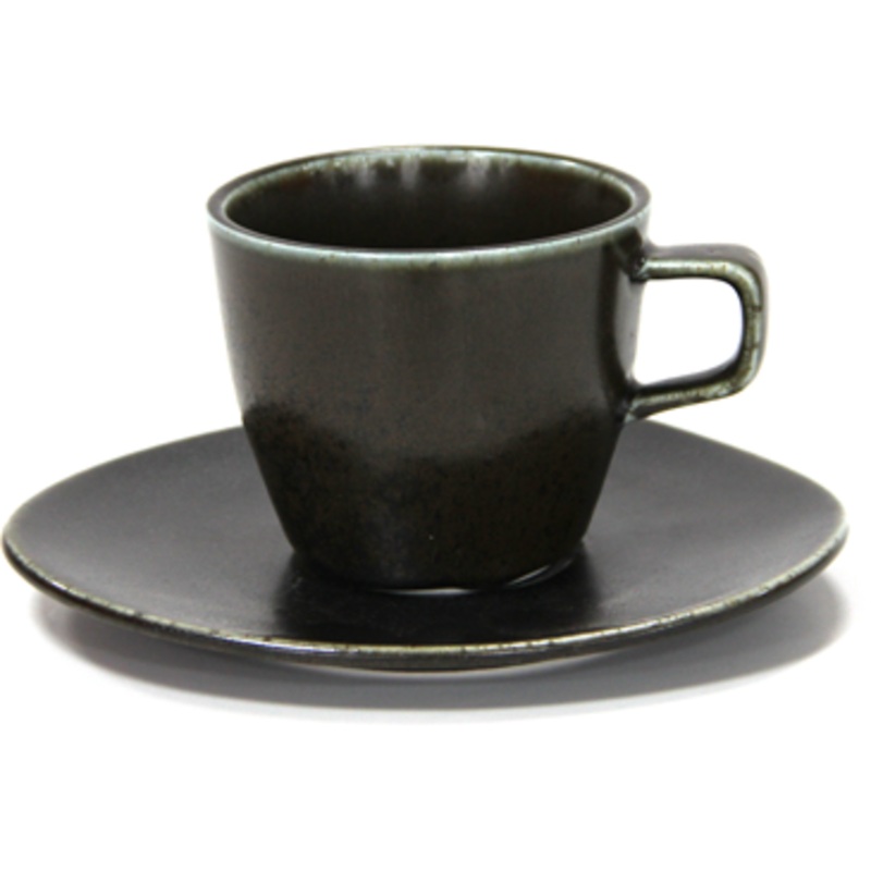 Antique black Cup with saucer 220ml
