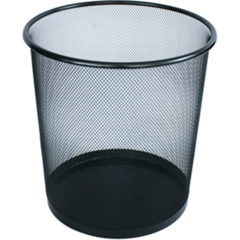 Office bin black 26cm
