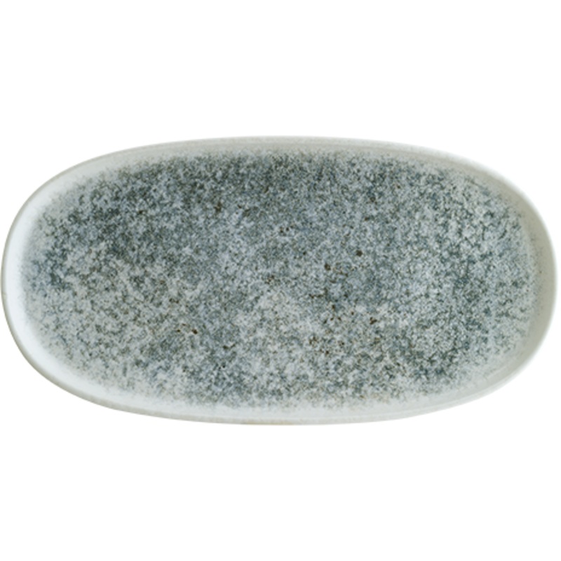 Lunar Ocean Blue oval platter 34cm