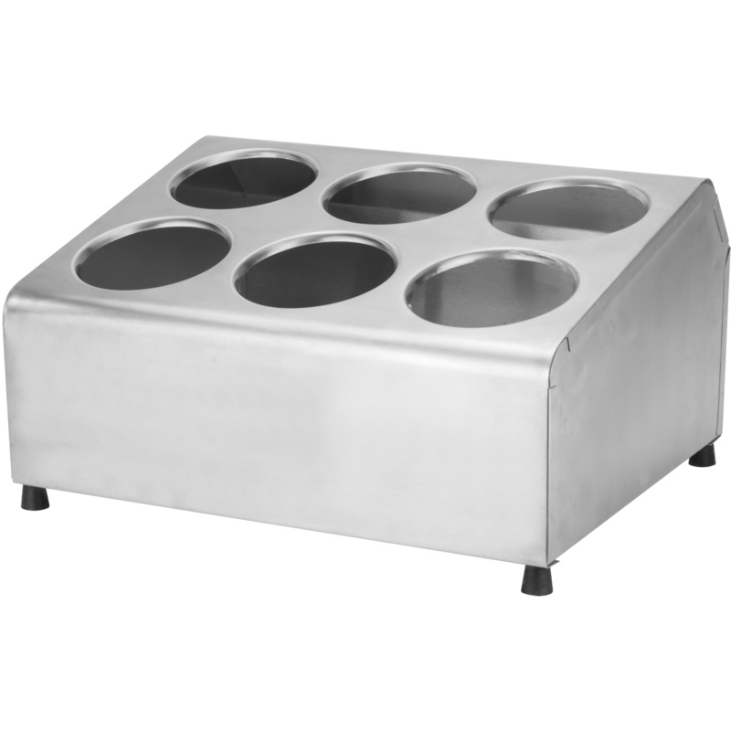 Metal cutlery holder with 6 slots 38cm
