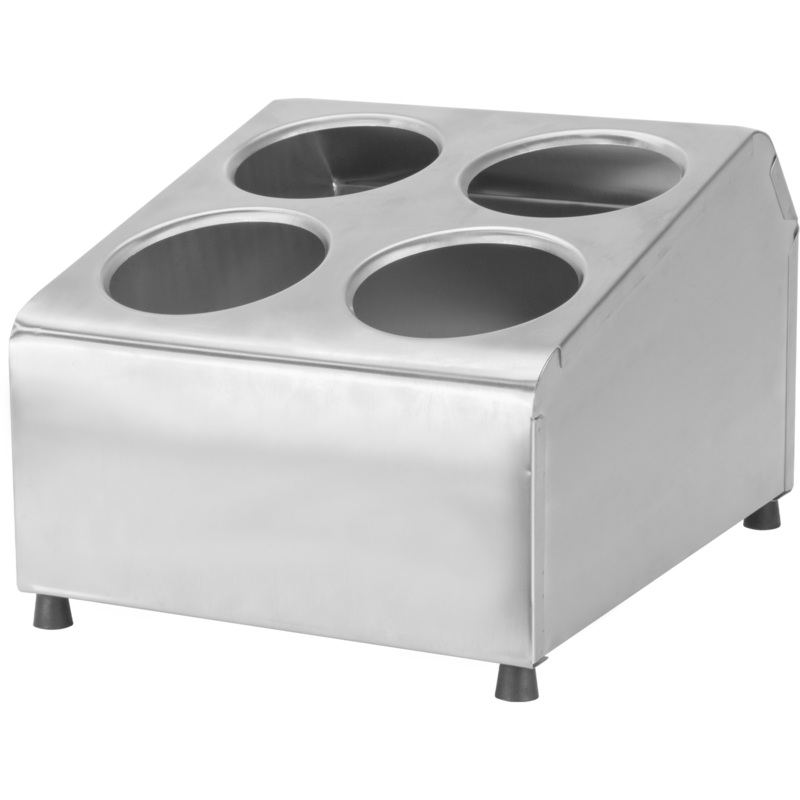 Metal cutlery holder with four slots 12.5cm