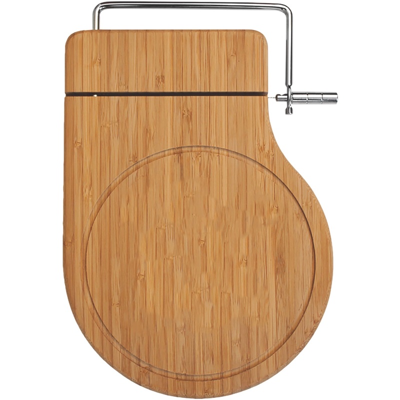 Bamboo cheese slicing board with wire cutter 27.5cm