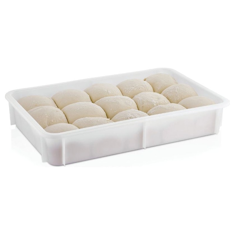 Polypropylene pizza dough box 60x40x7.5cm