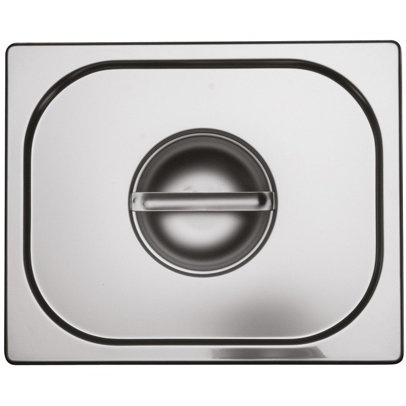 Stainless steel gastronorm container lid 2/3