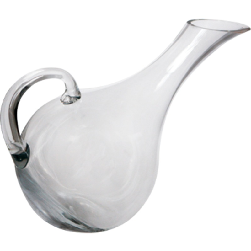 Tilted glass carafe 1.5 litres