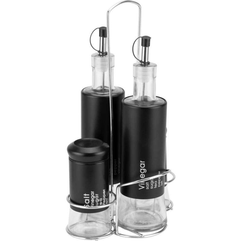 Condiment set 5 piece "Black"