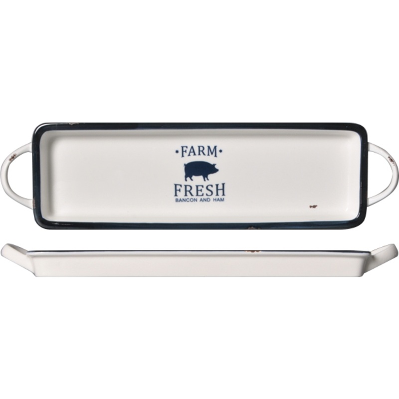 Happy Farm Rectangular platter 42cm