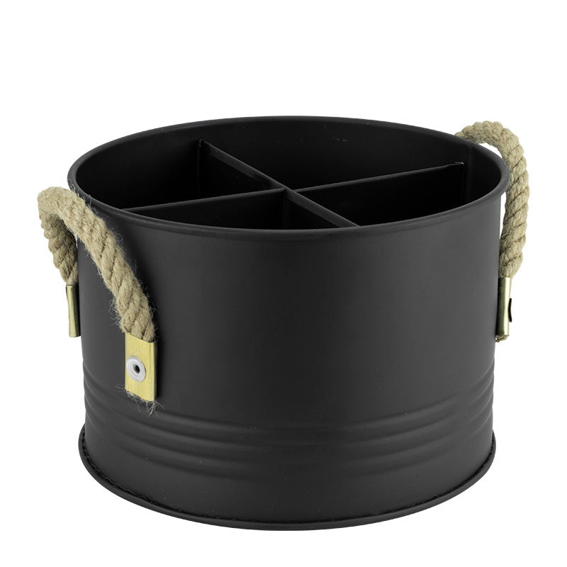 Metal caddy with 4 sections 17cm