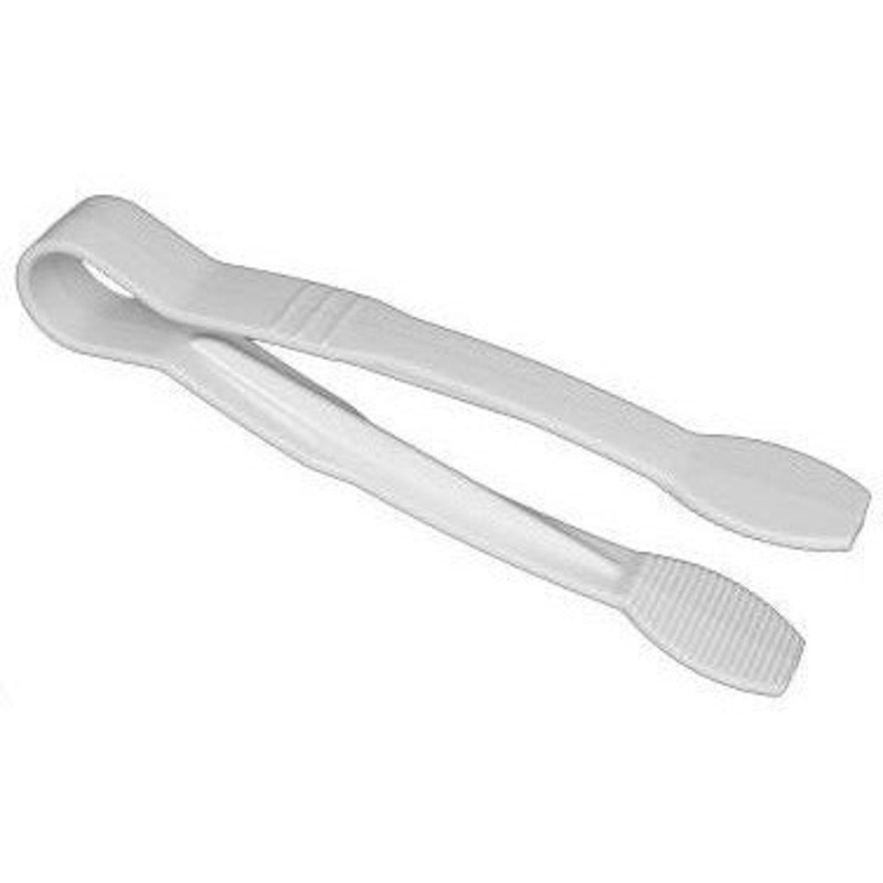 Polycarbonate flat tongs white 23cm