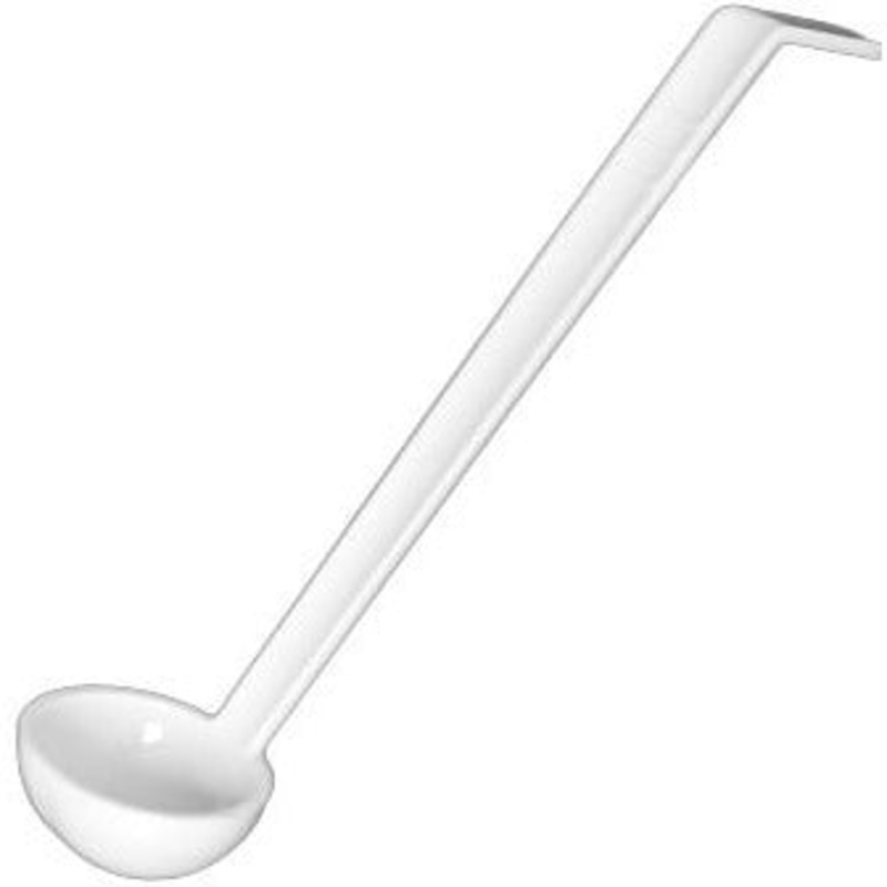 Polycarbonate one piece ladle white 22cm