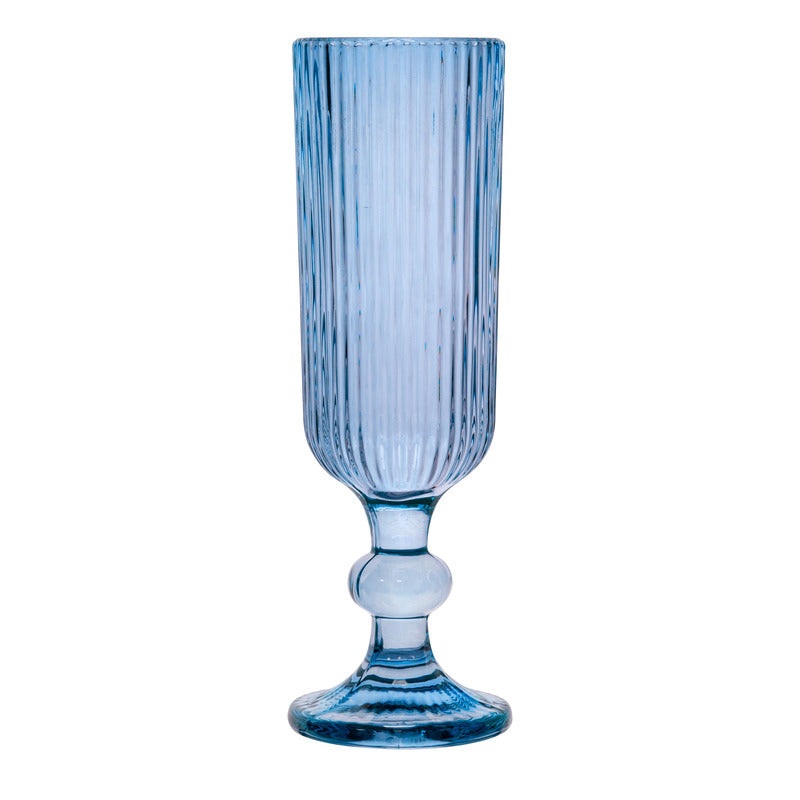 Bloom champagne glass 150ml blue