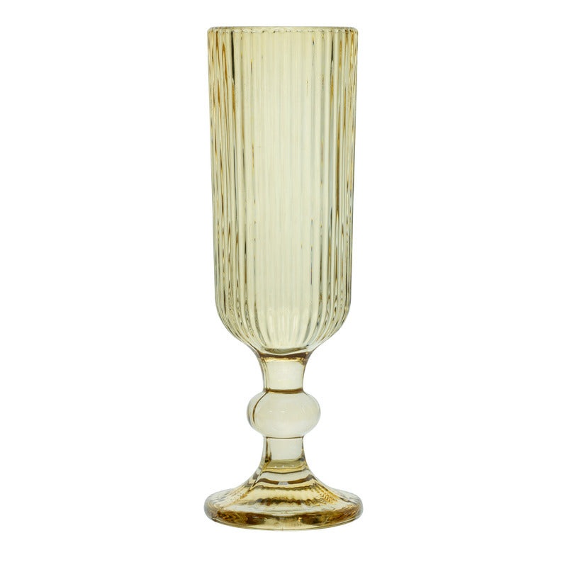 Bloom champagne glass 150ml yellow