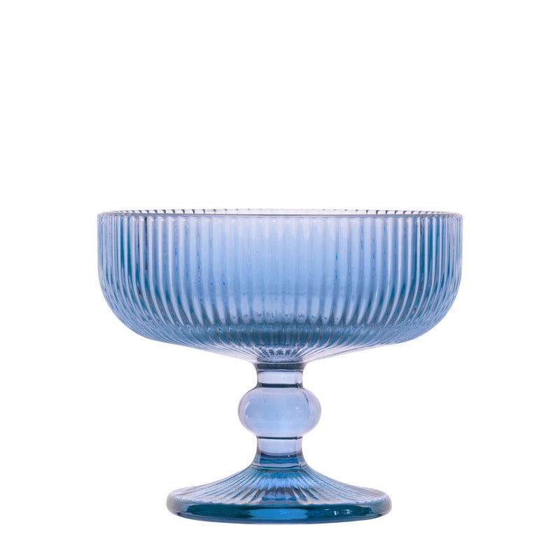 Bloom dessert glass 280ml blue