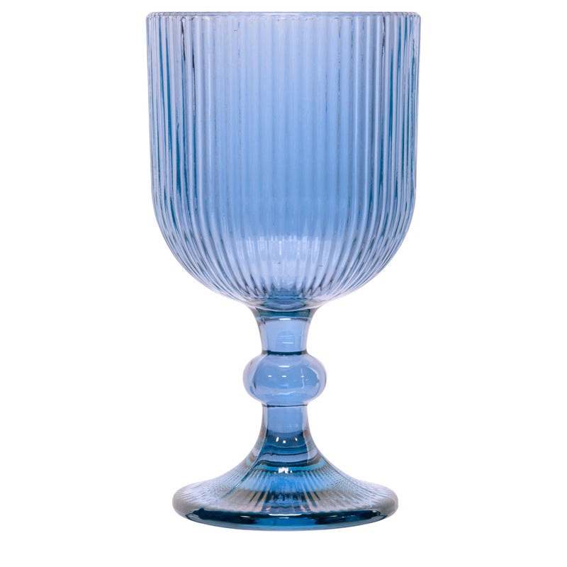 Bloom red wine glass 350ml blue