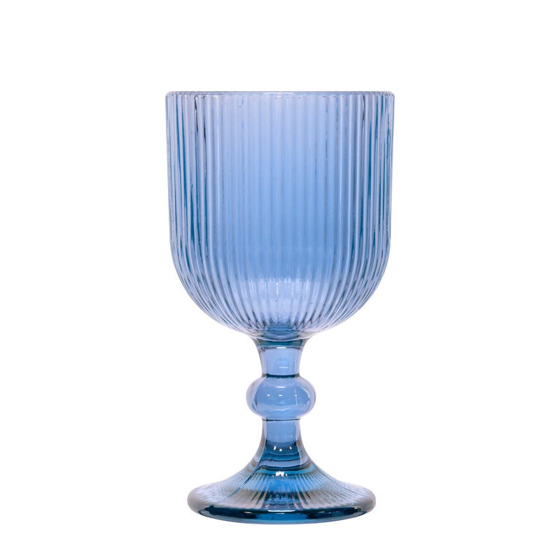 Bloom white wine glass 250ml blue