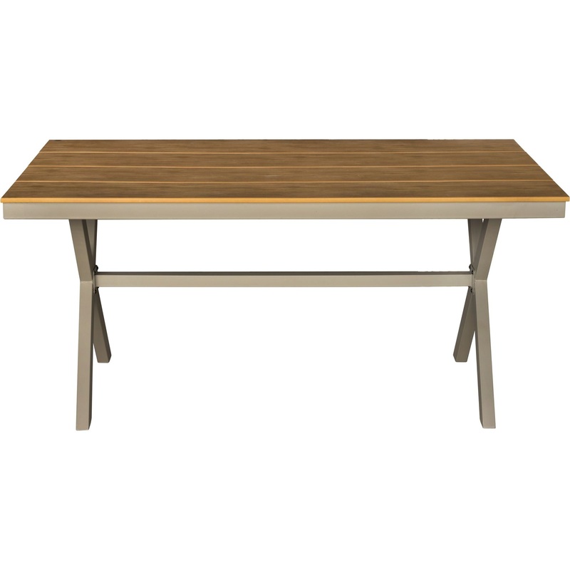 Plastic wood table "Logan" 160x76cm