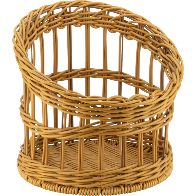 Round waterproof bread basket Teak 34cm