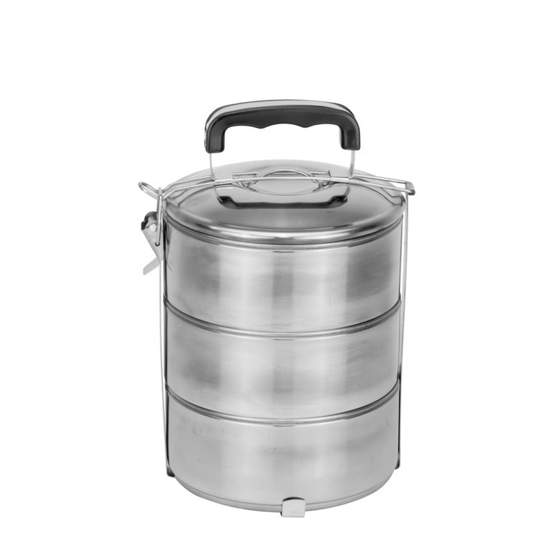 Stainless steel 3 tier tiffin box 14cm
