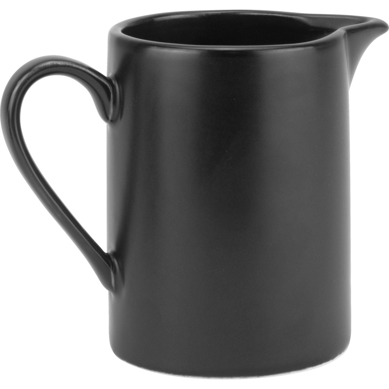 Vision black creamer with handle 160ml