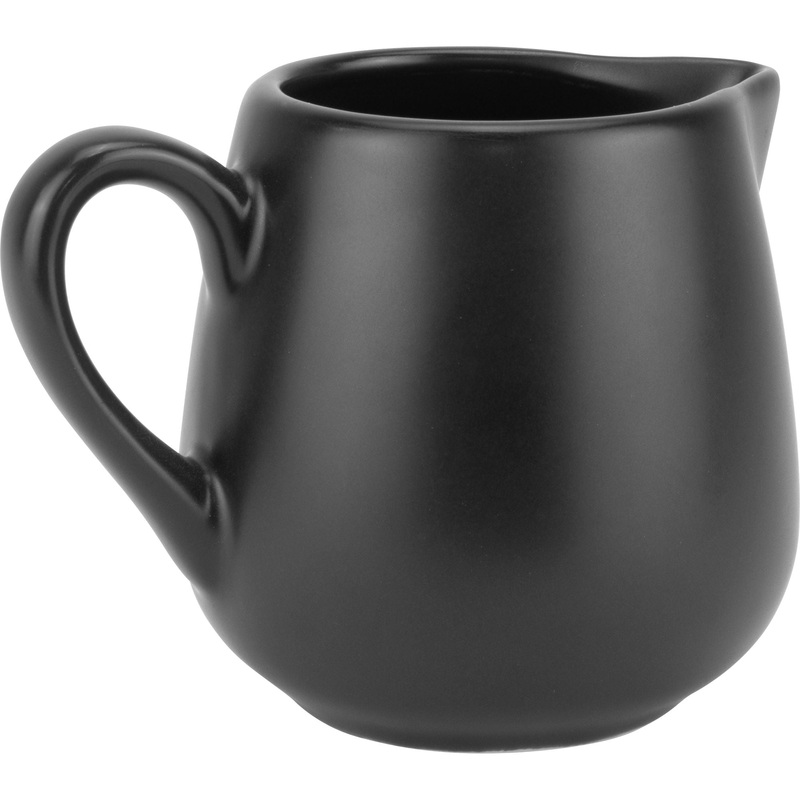 Vision black creamer with handle 200ml
