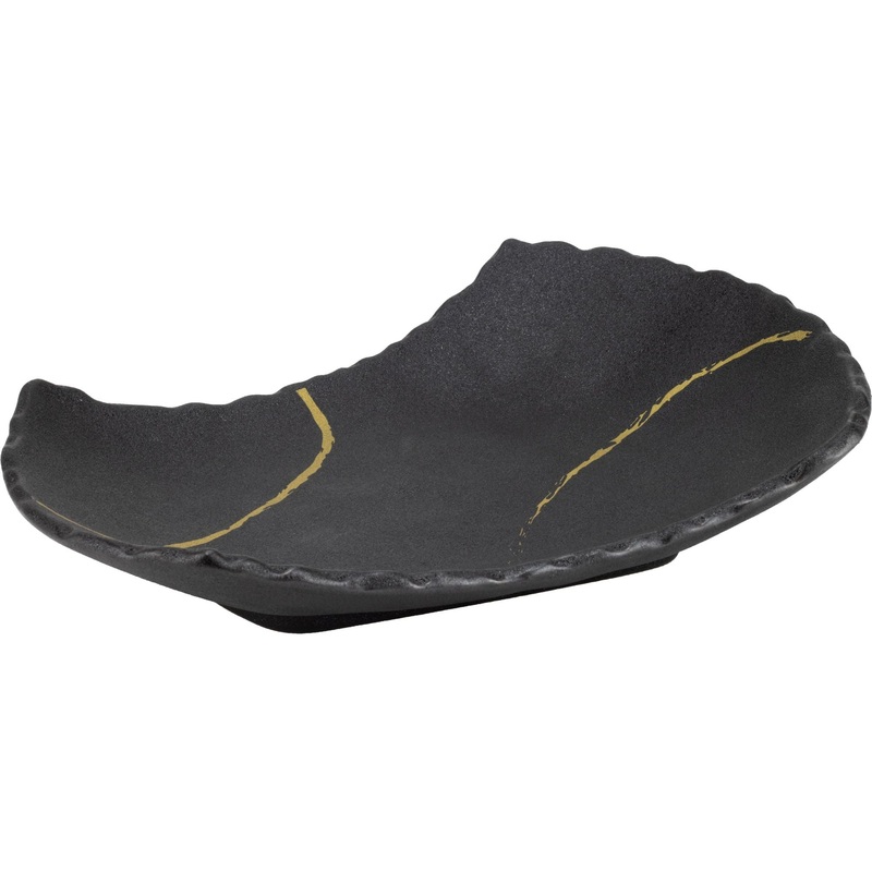 Wabi-Sabi curved platter 26x17cm