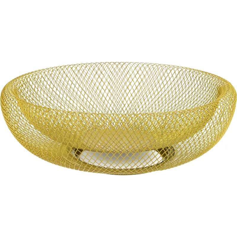 Wicked round fruit bowl "Gold" 32x12cm
