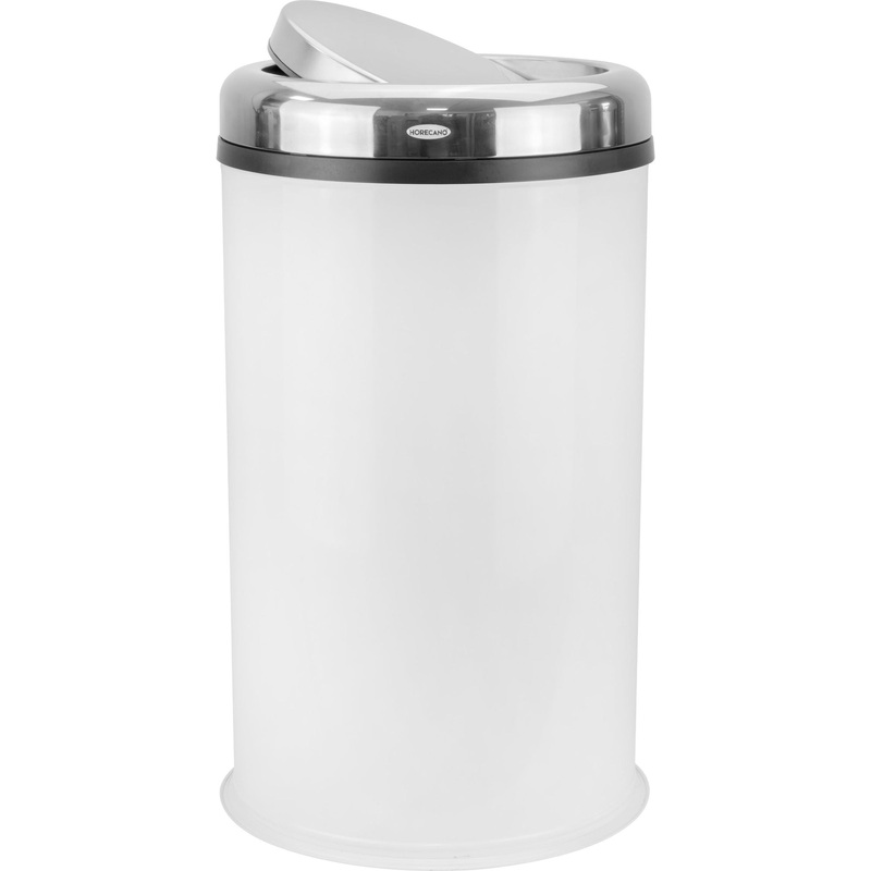 dust bin with swing lid "White" 45 litres