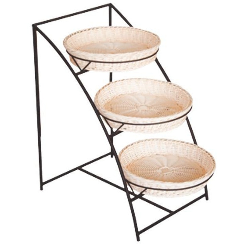 Metal display stand on 3 levels