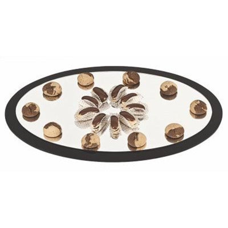 Oval acrylic mirror display stand 60cm