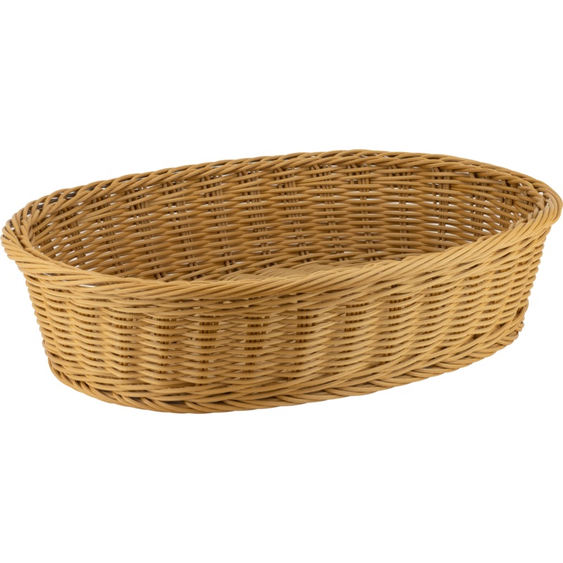 Oval waterproof bread basket brown 41cm