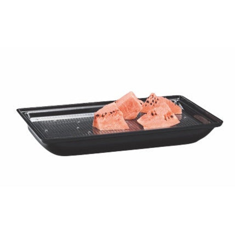 Rectangular black display tray 55cm