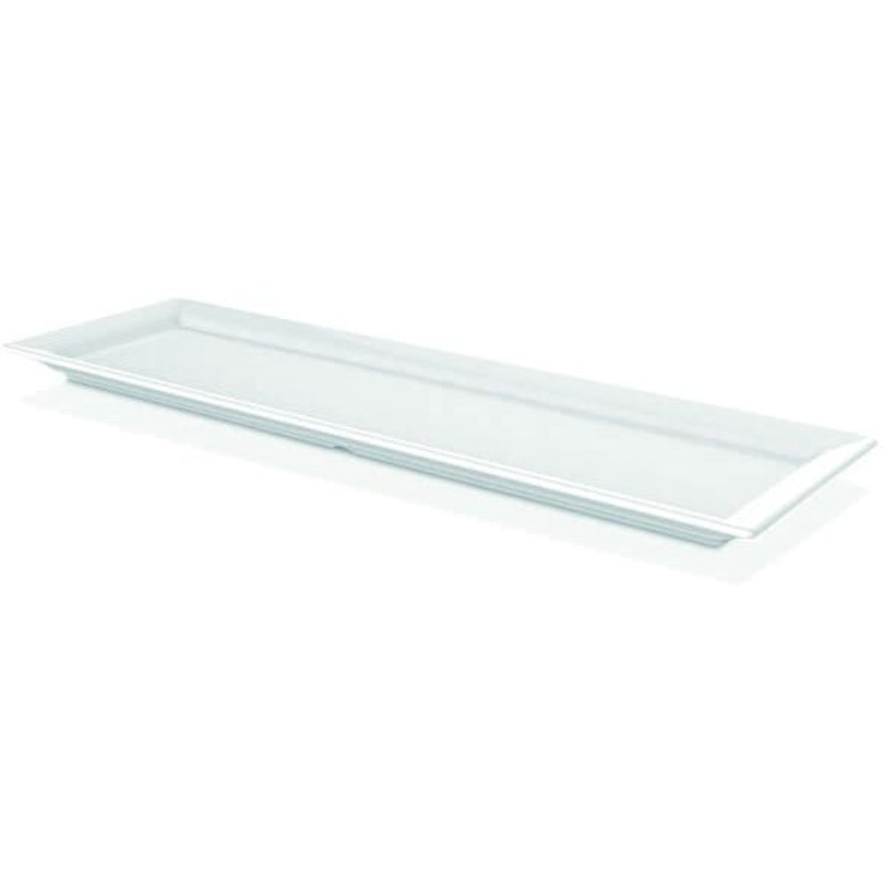 Rectangular melamine serving platter "Bono" white GN 2/4 53cm