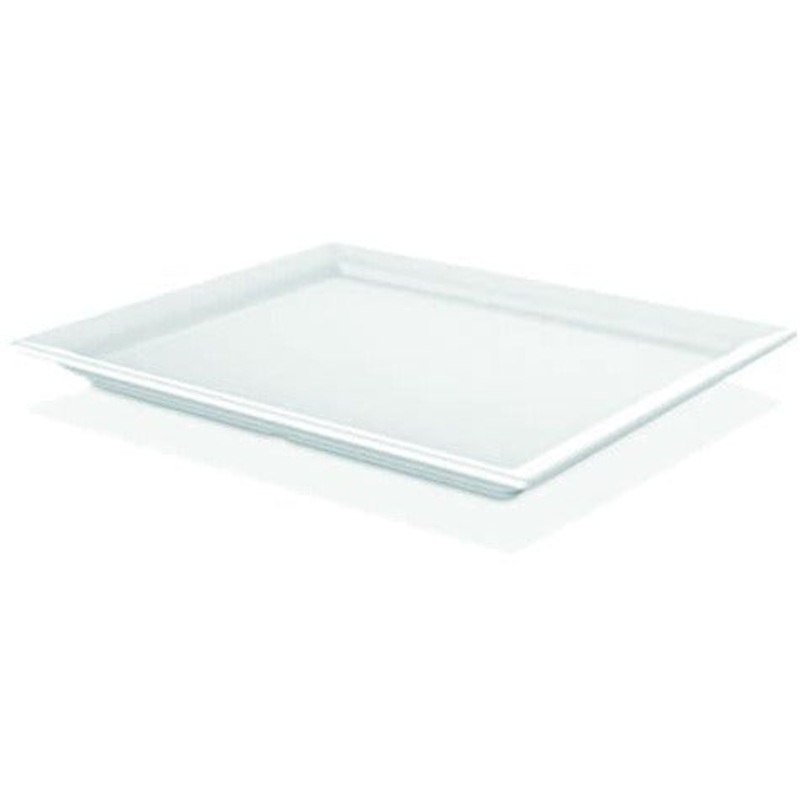 Rectangular melamine serving platter white GN 1/2 32.5cm