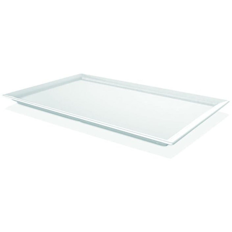 Rectangular melamine serving platter white GN 1/3 32.5cm