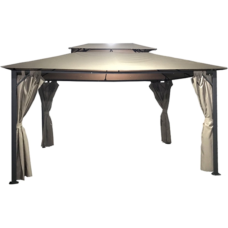 Aluminium frame gazebo champagne with anthracite frame 3x4m