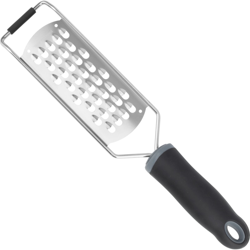 Metal coarse grater with black handle 19.8cm