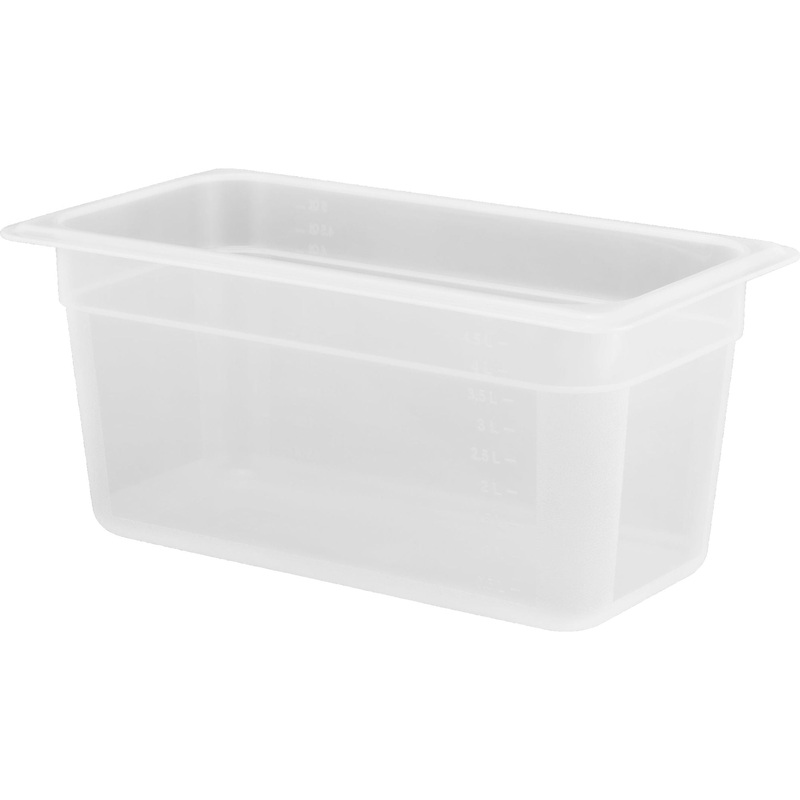 Polypropylene gastronorm storage container GN 1/3 100mm 3.6 litres