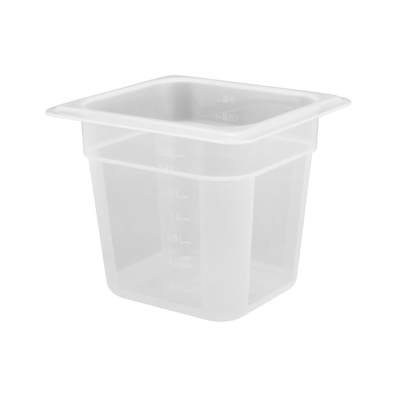 Polypropylene gastronorm storage container GN 1/6 150mm 2.2 litres